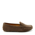 Women's Penny Driving Loafers, brown suede-0