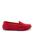 Women's Penny Driving Loafers, red suede-0