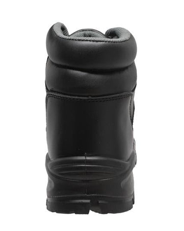 Women's 6" Black Waterproof Cap Toe Work Boot  Leather Boots-2