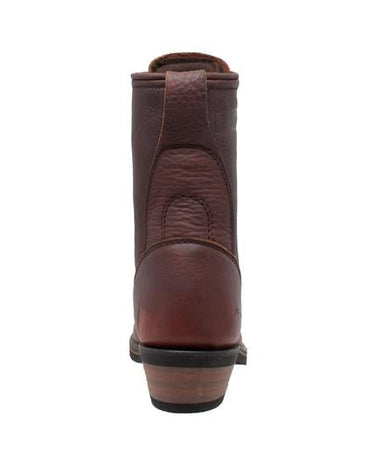 Women's 8" Black/Dark Cherry Packer Leather Boots-2