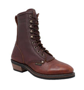 Women's 8" Black/Dark Cherry Packer Leather Boots-0