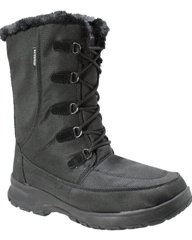 Womens Waterproof Nylon Winter Leather Boots-1
