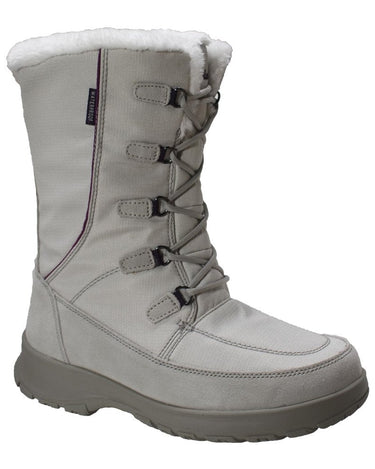 Womens Waterproof Nylon Winter Leather Boots-1