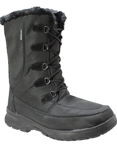 Womens Waterproof Nylon Winter Leather Boots-0