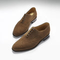 Brown Suede Brogues, Welted Leather Sole-1