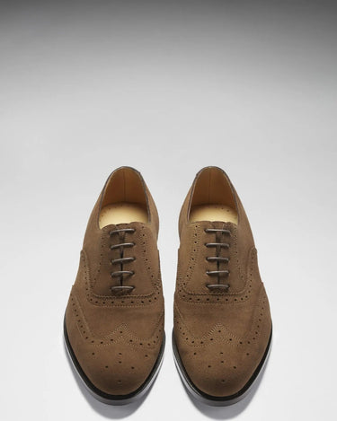 Brown Suede Brogues, Welted Leather Sole-2