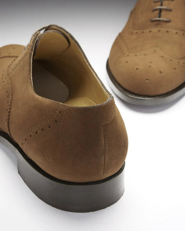 Brown Suede Brogues, Welted Leather Sole-3