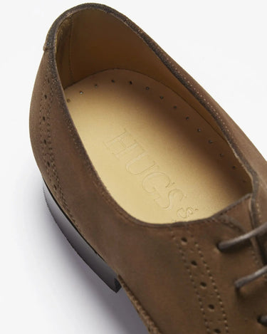 Brown Suede Brogues, Welted Leather Sole-4