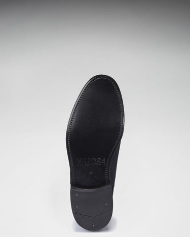 Black Suede Chelsea Boots, Welted Leather Sole-4