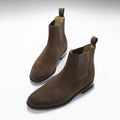 Brown Suede Chelsea Boots, Welted Leather Sole-1