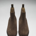 Brown Suede Chelsea Boots, Welted Leather Sole-3