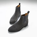 Grey Suede Chelsea Boots, Welted Leather Sole-1