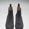 Grey Suede Chelsea Boots, Welted Leather Sole-3