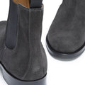Grey Suede Chelsea Boots, Welted Leather Sole-4