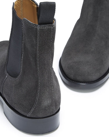 Grey Suede Chelsea Boots, Welted Leather Sole-4