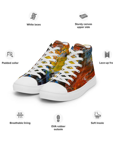 Gianneli Colours Handmade Women’s High Top Canvas Shoes-14