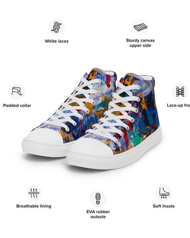 Gianneli Colours Handmade Women’s High Top Canvas Shoes-14