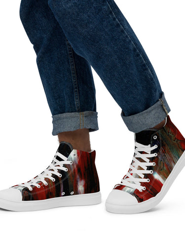 Gianneli Colours Handmade Men’s High Top Canvas Shoes-13