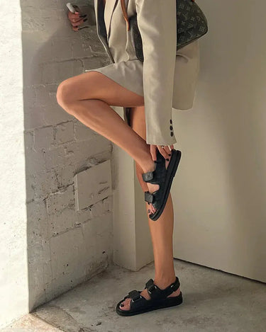 Hiranni Black Sheep Nappa Sandals HIRANNI - Unisex - Black Tony Bianco