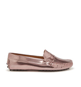 Women's Penny Driving Loafers, rose gold patent leather-0