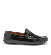 Penny Driving Loafers, black patent leather-0