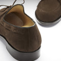 Brown Suede Goodyear Welted Laced Loafers-4