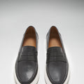 Slip-on Sneaker Loafers, black leather-2