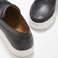 Slip-on Sneaker Loafers, black leather-3