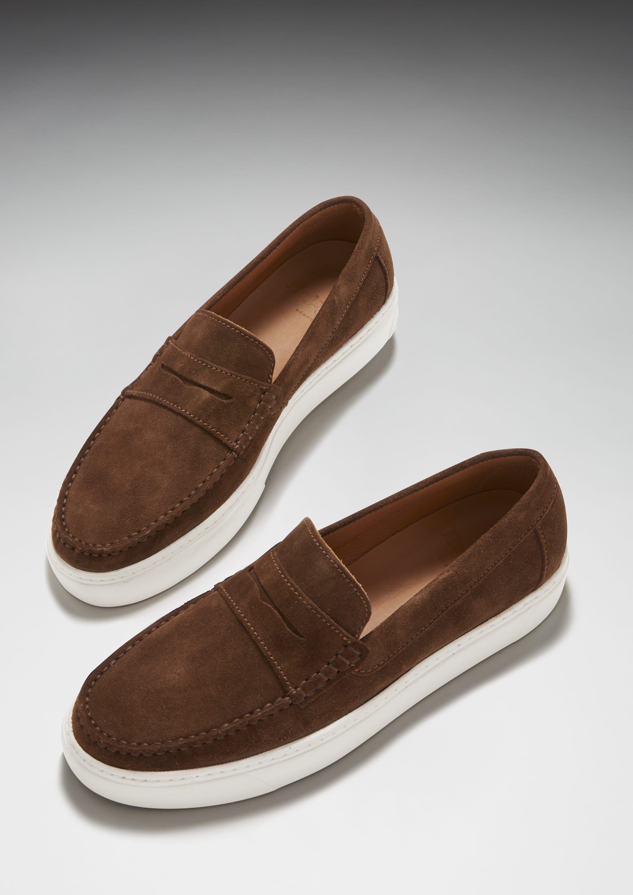 Slip-on Sneaker Loafers, brown suede-1