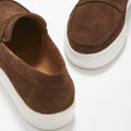 Slip-on Sneaker Loafers, brown suede-3