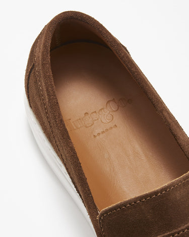 Slip-on Sneaker Loafers, brown suede-4