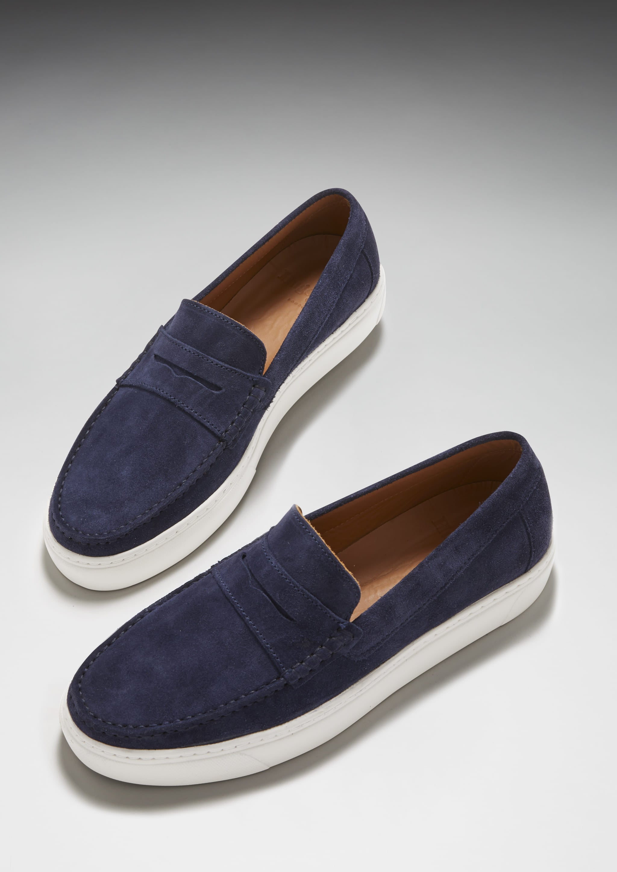 Slip-on Sneaker Loafers, navy blue suede-1