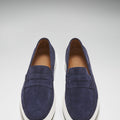 Slip-on Sneaker Loafers, navy blue suede-2