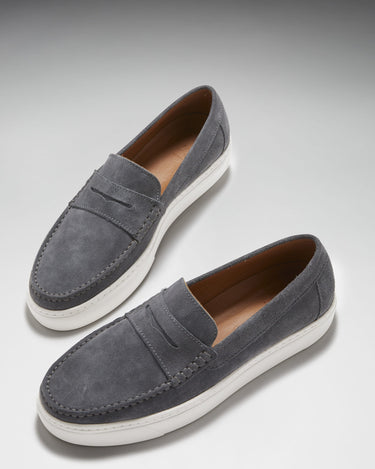 Slip-on Sneaker Loafers, slate grey suede-1