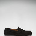 Boat Loafers, black suede-4
