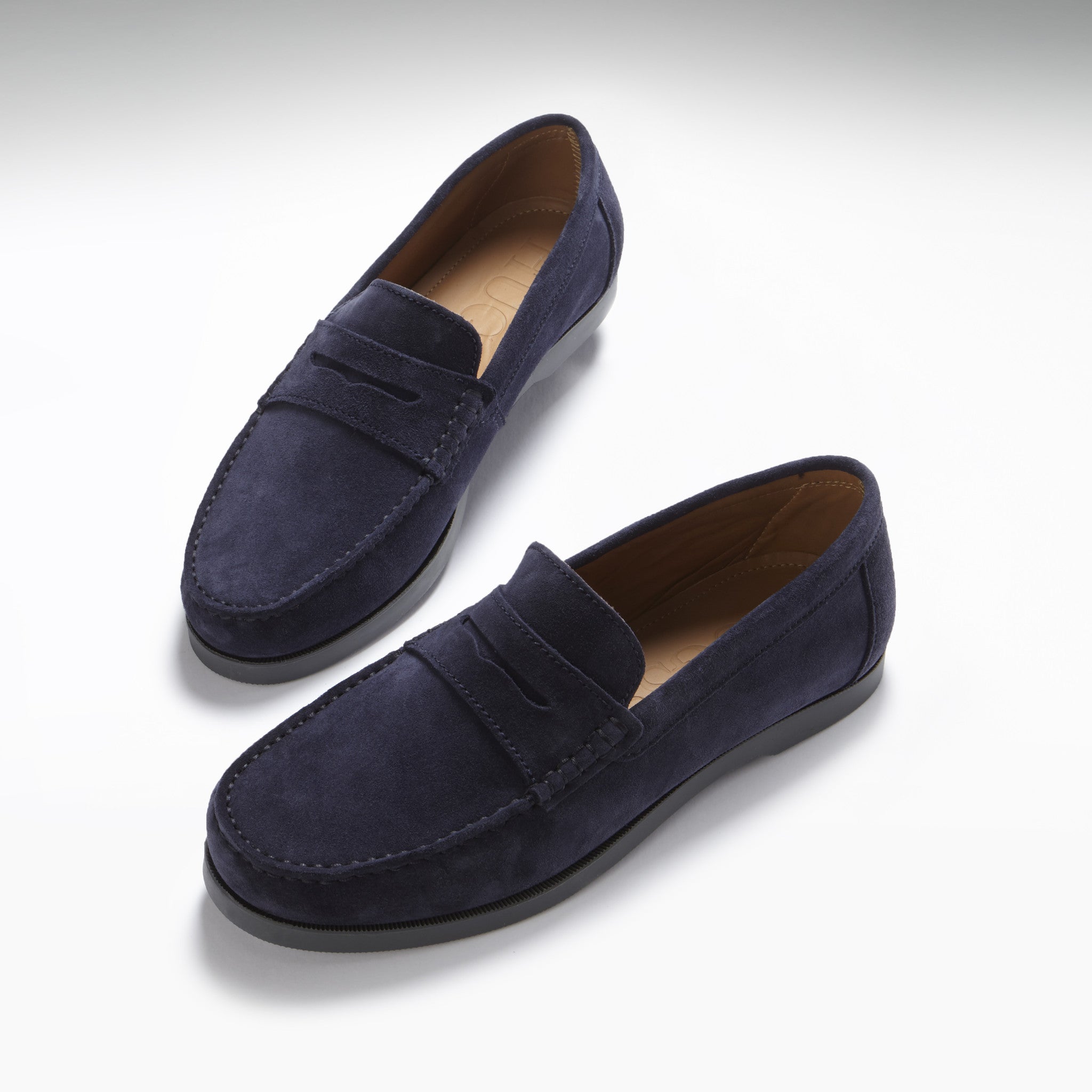 Boat Loafers, navy blue suede-1