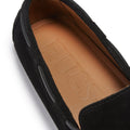 Laced Driving Loafers, black suede-3