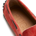 Tyre Sole Laced Driving Loafers, red suede-3
