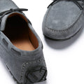 Tyre Sole Laced Driving Loafers, slate grey suede-4