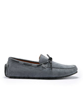 Tyre Sole Laced Driving Loafers, slate grey suede-0