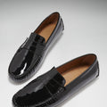 Penny Driving Loafers, black patent leather-1