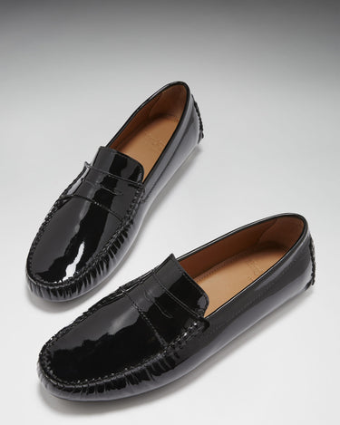 Penny Driving Loafers, black patent leather-1