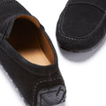 Tyre Sole Penny Driving Loafers, black suede-4