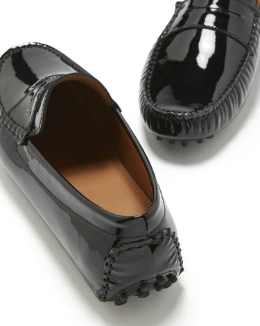 Penny Driving Loafers, black patent leather-3