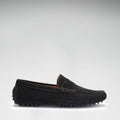Penny Driving Loafers, black suede-2
