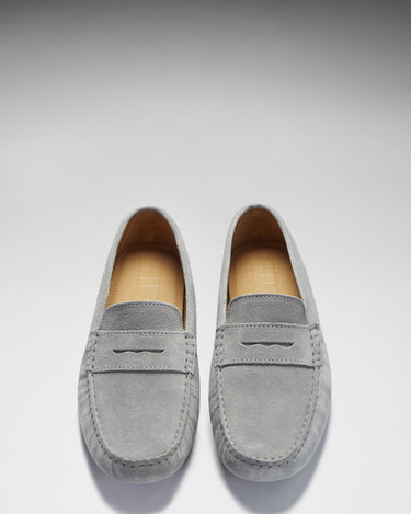 Penny Driving Loafers, dove grey suede-3