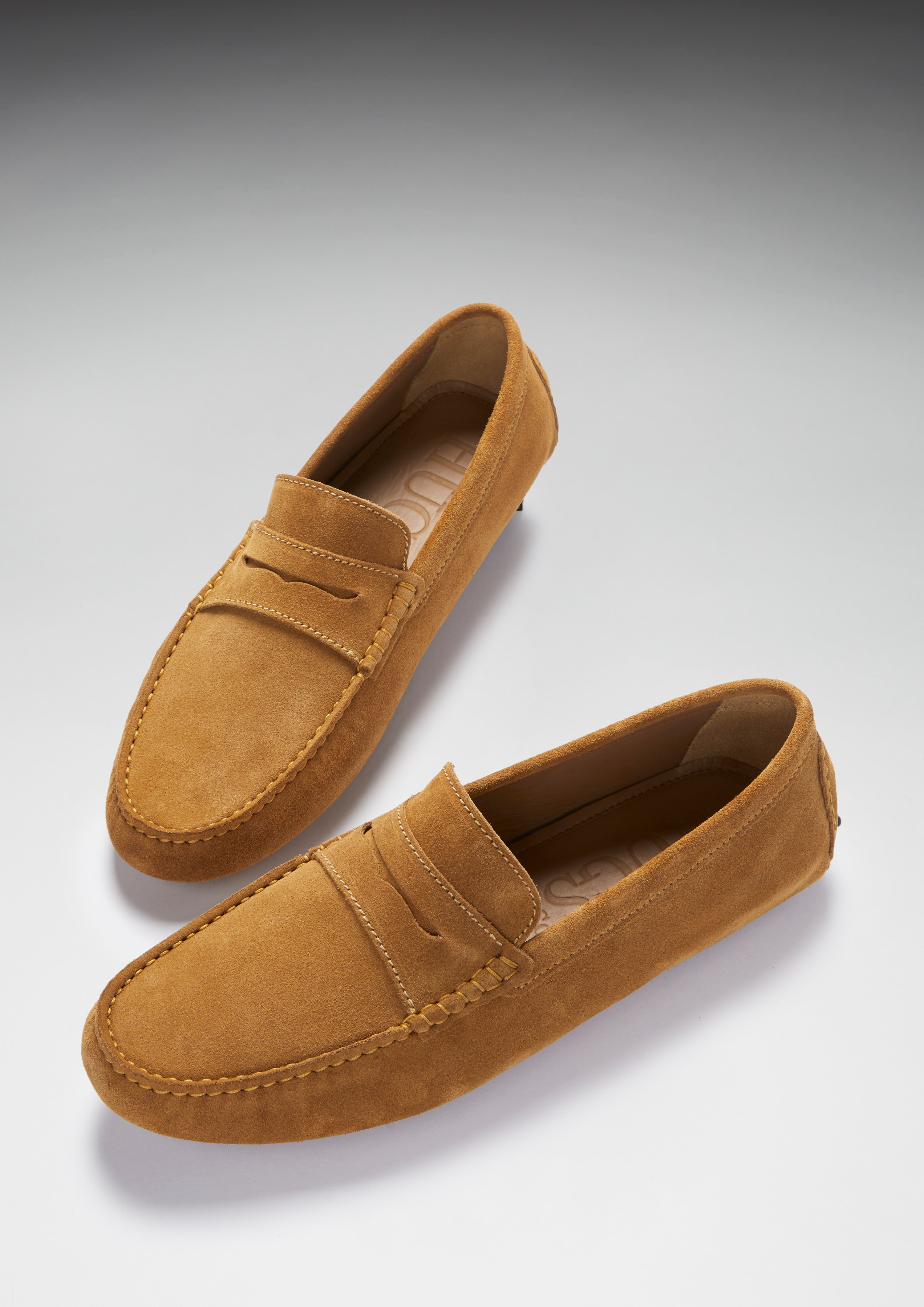 Penny Driving Loafers, tobacco suede-1