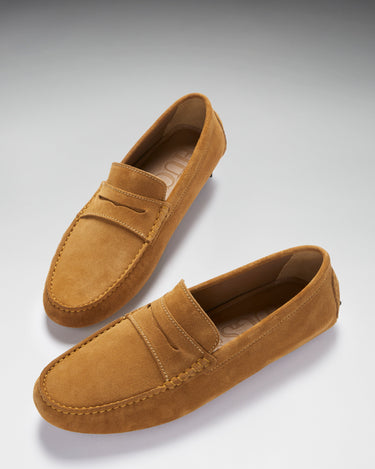 Penny Driving Loafers, tobacco suede-1
