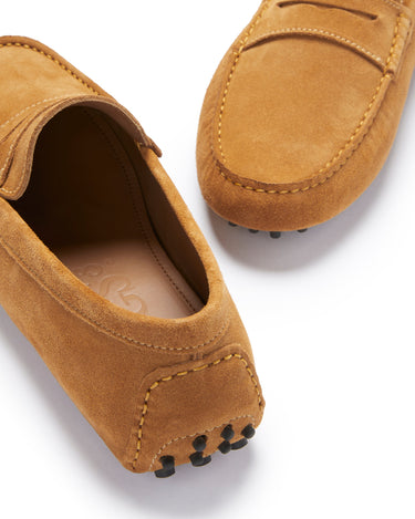 Penny Driving Loafers, tobacco suede-3
