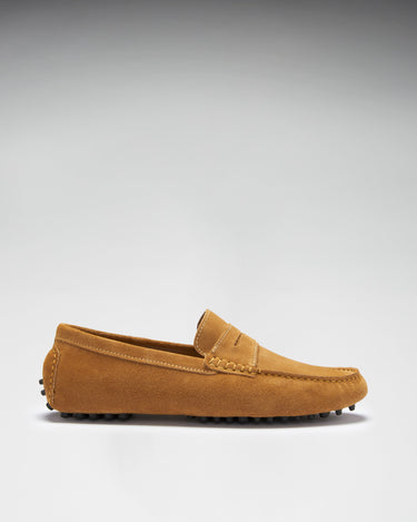 Penny Driving Loafers, tobacco suede-4